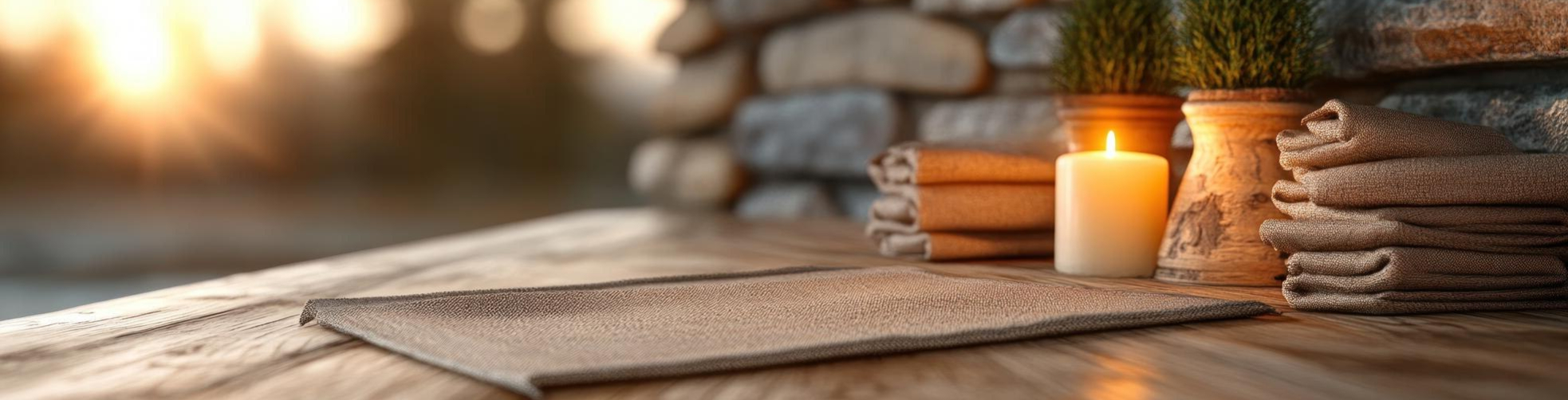 massage towels and oils